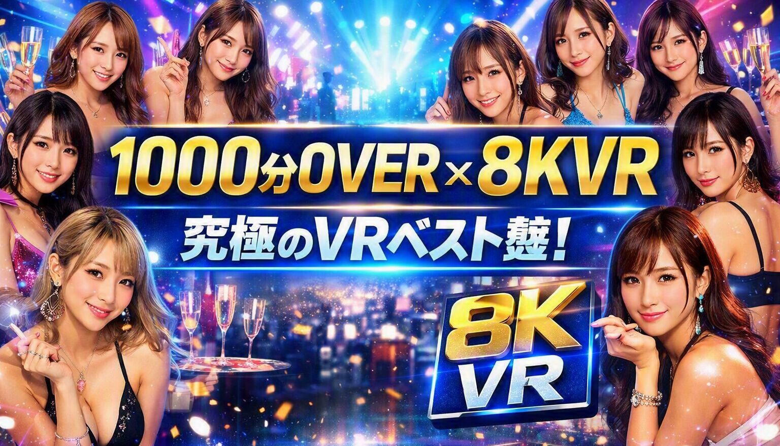 alt="ケイ・エム・プロデュースが贈る1000分OVERの8KVRベスト盤|豪華13名が出演する究極のVR体験"