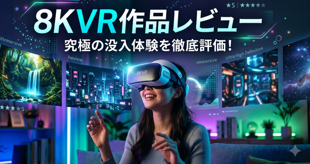 8KVR作品『月野江すい』レビュー記事用タイトル画像(制服・放課後・一途な没入体験)